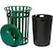 Global Industrial Round Outdoor Can, Green, Steel 260804GN - alternate 5